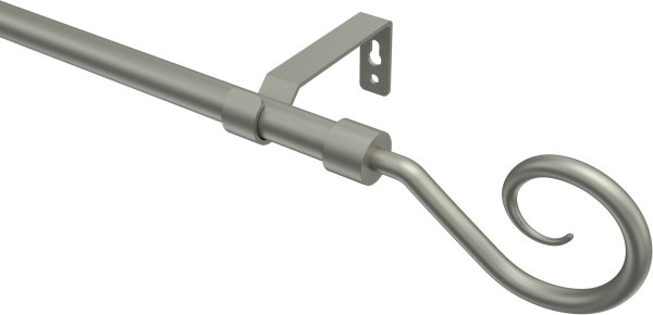 Gardinenstange Metall 16 mm Ø OLYMP - Allegra Chrom matt (ohne Ringe) 100 cm