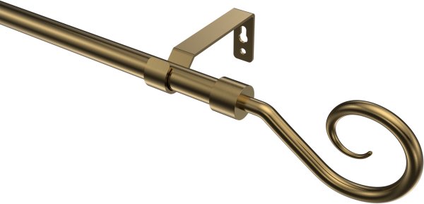 Gardinenstange Metall 16 mm Ø OLYMP - Allegra Messing Antik (ohne Ringe) 100 cm