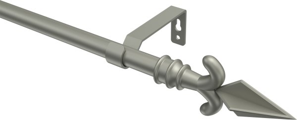 Gardinenstange Metall 16 mm Ø OLYMP - Matteo Chrom matt (ohne Ringe) 100 cm