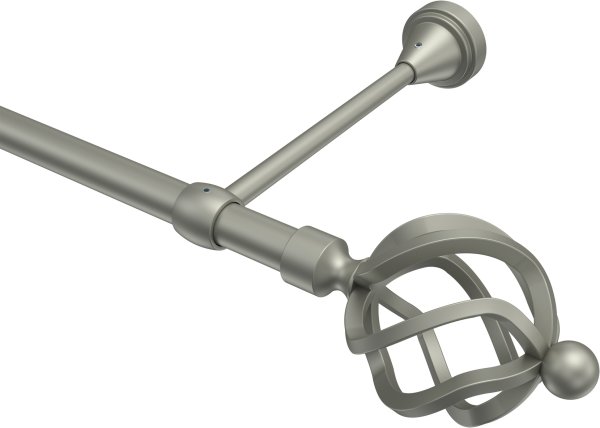 Gardinenstange Metall 16 mm Ø PRIMUS - Paolo Chrom matt (ohne Ringe) 100 cm