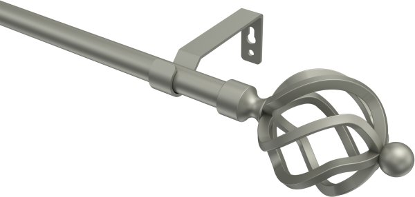 Gardinenstange Metall 16 mm Ø OLYMP - Paolo Chrom matt (ohne Ringe) 100 cm