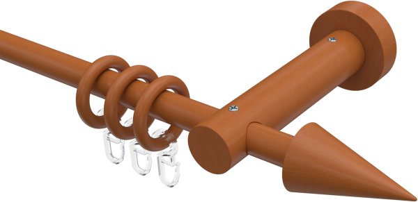 Gardinenstange Holz 16 mm Ø ADRIAN - Holly Kirschbaum lackiert 100 cm