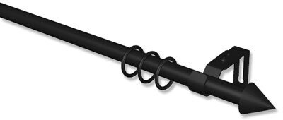 Gardinenstange Metall / Kunststoff 16 mm Ø SIMPA - Cone Schwarz 200 cm