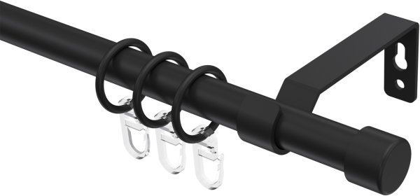 Gardinenstange Metall 16 mm Ø OLYMP - Lucan Schwarz 100 cm