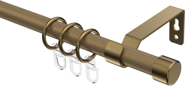 Gardinenstange Metall 16 mm Ø OLYMP - Lucan Gold matt / Messing Antik 100 cm