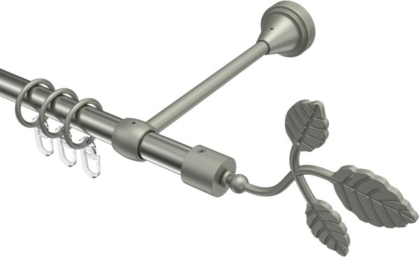 Gardinenstange Metall 16 mm Ø PRIMUS - Alessia Edelstahl-Optik / Chrom matt 100 cm