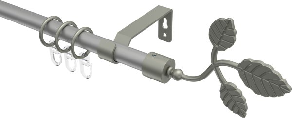 Gardinenstange Metall 16 mm Ø OLYMP - Alessia Silbergrau / Chrom matt 100 cm