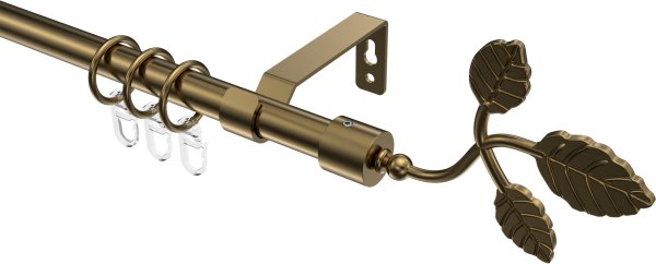 Gardinenstange Metall 16 mm Ø OLYMP - Alessia Messing Antik 100 cm