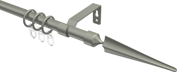 Gardinenstange Metall 16 mm Ø OLYMP - Lorenzo Chrom matt 100 cm