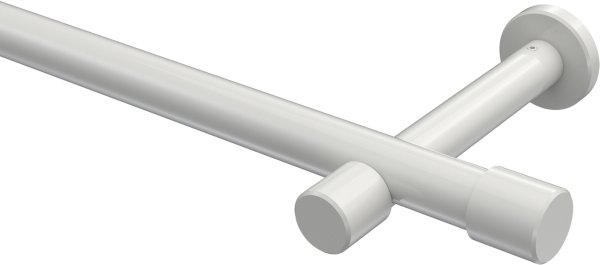 Gardinenstange Metall 20 mm Ø PRESTIGE - Santo Weiß (ohne Ringe) 100 cm
