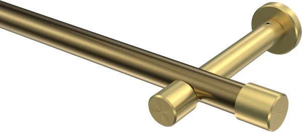 Gardinenstange Metall 20 mm Ø PRESTIGE - Santo Messing Antik / Messing-Optik (ohne Ringe) 100 cm