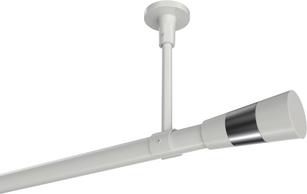 Gardinenstange Metall 20 mm Ø SONETTE - Tanara Weiß (ohne Ringe) 100 cm