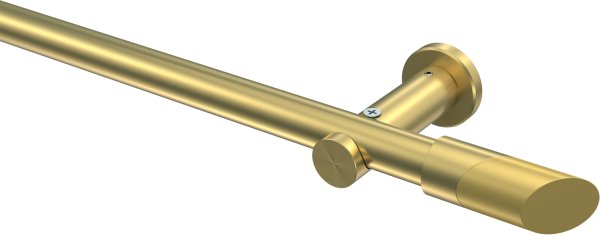 Gardinenstange Messing-Optik 20 mm Ø PLATON - Verano (ohne Ringe) 100 cm