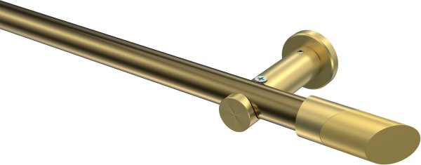 Gardinenstange Metall 20 mm Ø PLATON - Verano Messing Antik / Messing-Optik (ohne Ringe) 100 cm