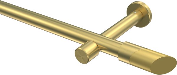 Gardinenstange Messing-Optik 20 mm Ø PRESTIGE - Verano (ohne Ringe) 100 cm