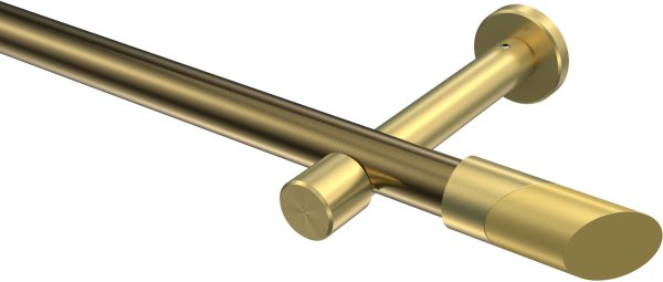 Gardinenstange Metall 20 mm Ø PRESTIGE - Verano Messing Antik / Messing-Optik (ohne Ringe) 100 cm