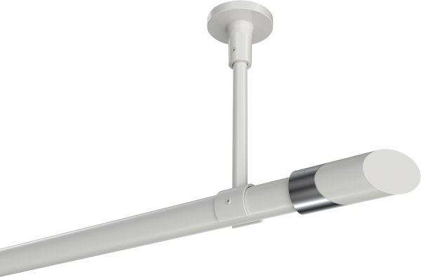 Gardinenstange Metall 20 mm Ø SONETTE - Verano Weiß (ohne Ringe) 100 cm