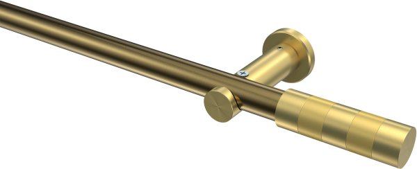 Gardinenstange Metall 20 mm Ø PLATON - Mavell Messing Antik / Messing-Optik (ohne Ringe) 100 cm