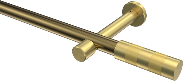 Gardinenstange Metall 20 mm Ø PRESTIGE - Mavell Messing Antik / Messing-Optik (ohne Ringe) 100 cm