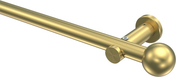Gardinenstange Messing-Optik 20 mm Ø PLATON - Luino (ohne Ringe) 100 cm