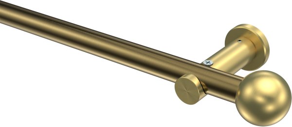 Gardinenstange Metall 20 mm Ø PLATON - Luino Messing Antik / Messing-Optik (ohne Ringe) 100 cm