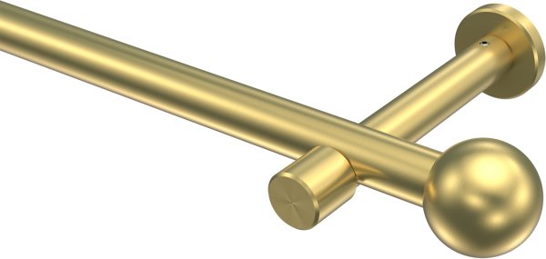 Gardinenstange Messing-Optik 20 mm Ø PRESTIGE - Luino (ohne Ringe) 100 cm