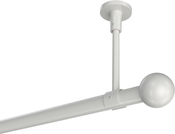 Gardinenstange Metall 20 mm Ø SONETTE - Luino Weiß (ohne Ringe) 100 cm