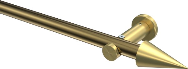 Gardinenstange Metall 20 mm Ø PLATON - Savio Messing Antik / Messing-Optik (ohne Ringe) 100 cm
