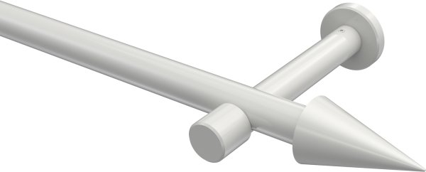 Gardinenstange Metall 20 mm Ø PRESTIGE - Savio Weiß (ohne Ringe) 100 cm