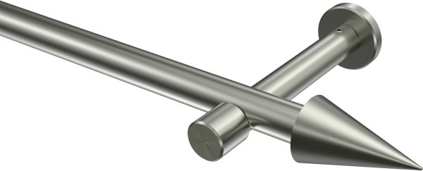Gardinenstange Edelstahl-Optik 20 mm Ø PRESTIGE - Savio (ohne Ringe) 100 cm