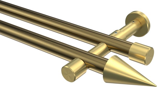 Gardinenstange Metall 20 mm Ø 2-läufig PRESTIGE - Savio Messing Antik / Messing-Optik (ohne Ringe) 100 cm