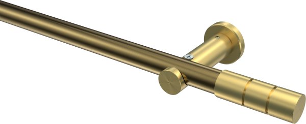 Gardinenstange Metall 20 mm Ø PLATON - Elanto Messing Antik / Messing-Optik (ohne Ringe) 100 cm
