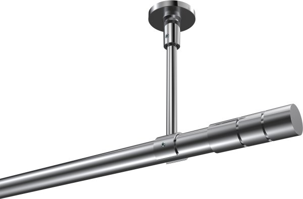 Gardinenstange Metall 20 mm Ø SONETTE - Elanto Chrom (ohne Ringe) 100 cm