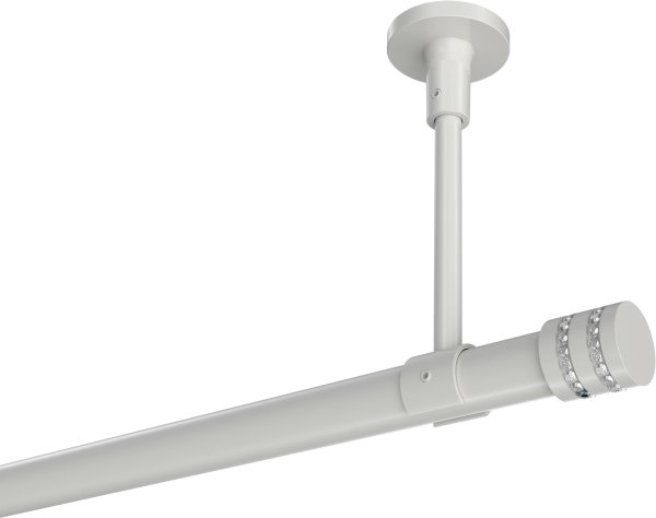 Gardinenstange Metall 20 mm Ø SONETTE - Estana Weiß (ohne Ringe) 100 cm