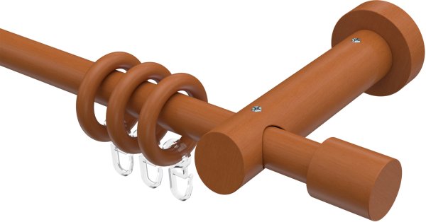 Gardinenstange Holz 20 mm Ø TALENA - Feta Kirschbaum lackiert