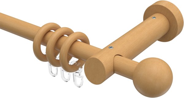 Gardinenstange Holz 20 mm Ø TALENA - Luina Buche lackiert