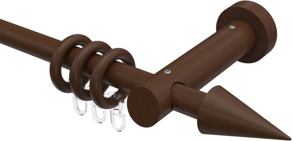 Gardinenstange Holz 20 mm Ø TALENA - Siveo Nussbaum lackiert