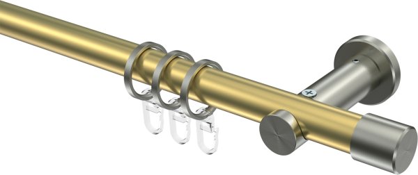 Gardinenstange Messing-Optik / Edelstahl-Optik 20 mm Ø PLATON - Santo