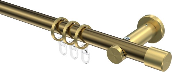 Gardinenstange Metall 20 mm Ø PLATON - Santo Messing Antik / Messing-Optik 100 cm