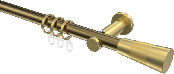 Gardinenstange Metall 20 mm Ø PLATON - Tanara Messing Antik / Messing-Optik 100 cm