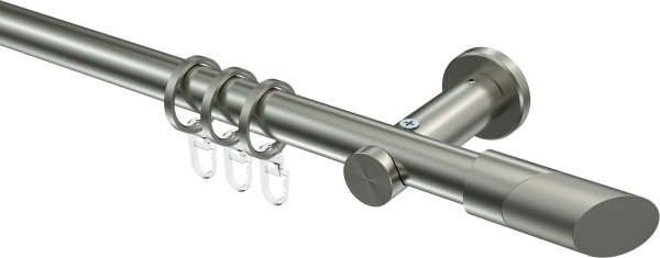 Gardinenstange Edelstahl-Optik 20 mm Ø PLATON - Verano