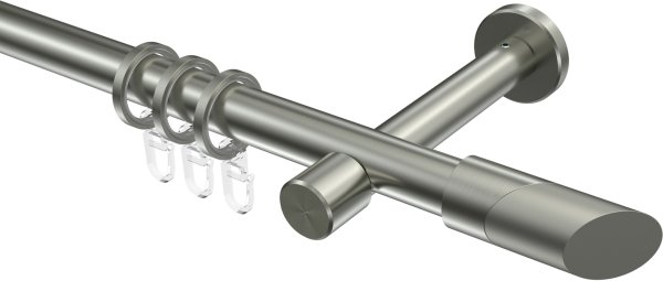 Gardinenstange Edelstahl-Optik 20 mm Ø PRESTIGE - Verano