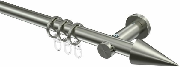 Gardinenstange Edelstahl-Optik 20 mm Ø PLATON - Savio 100 cm