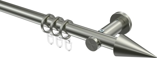 Gardinenstange Edelstahl-Optik 20 mm Ø PLATON - Savio 100 cm