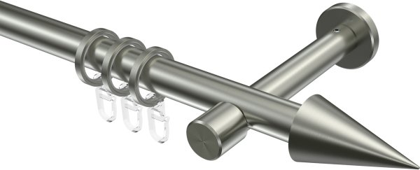 Gardinenstange Edelstahl-Optik 20 mm Ø PRESTIGE - Savio
