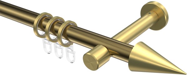 Gardinenstange Metall 20 mm Ø PRESTIGE - Savio Messing Antik / Messing-Optik 100 cm