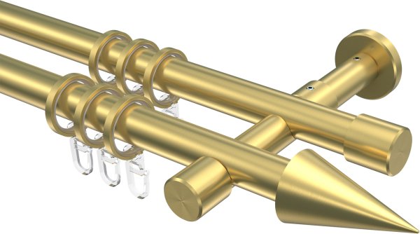 Gardinenstange Messing-Optik 20 mm Ø 2-läufig PRESTIGE - Savio