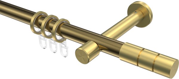 Gardinenstange Metall 20 mm Ø PRESTIGE - Elanto Messing Antik / Messing-Optik 100 cm