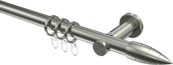 Gardinenstange Edelstahl-Optik 20 mm Ø PLATON - Samanto