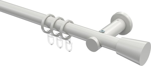Gardinenstange Metall 20 mm Ø PLATON - Sitra Weiß 100 cm